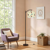 Kate McEnroe New York Franciscan Starburst Mid Century Modern Floor Lamp, 50s MCM Arc Lamp, Retro Teal Orange Starburst LightingArc Floor LampsnznTxUvAHRX