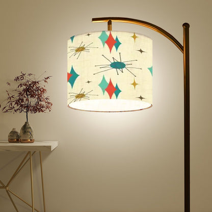 Kate McEnroe New York Franciscan Starburst Mid Century Modern Floor Lamp, 50s MCM Arc Lamp, Retro Teal Orange Starburst LightingFloor LampsirS5cJ9235