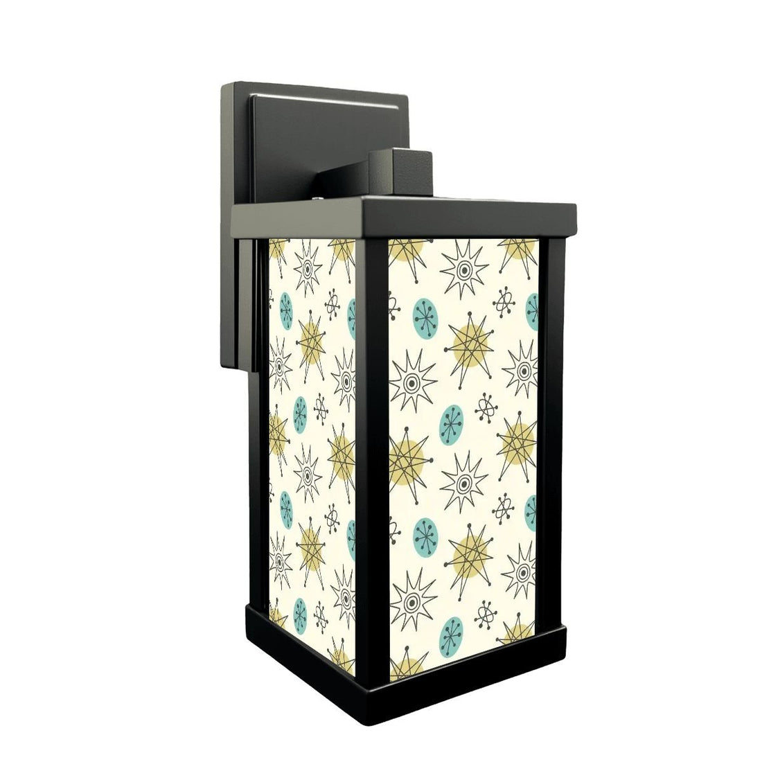 Kate McEnroe New York Franciscan Starburst Outdoor Wall Sconce, Classic Mid Century Modern 50s Porch Light, Retro Atomic Era Exterior LampOutdoor Wall Lights5gCQJnTPhd