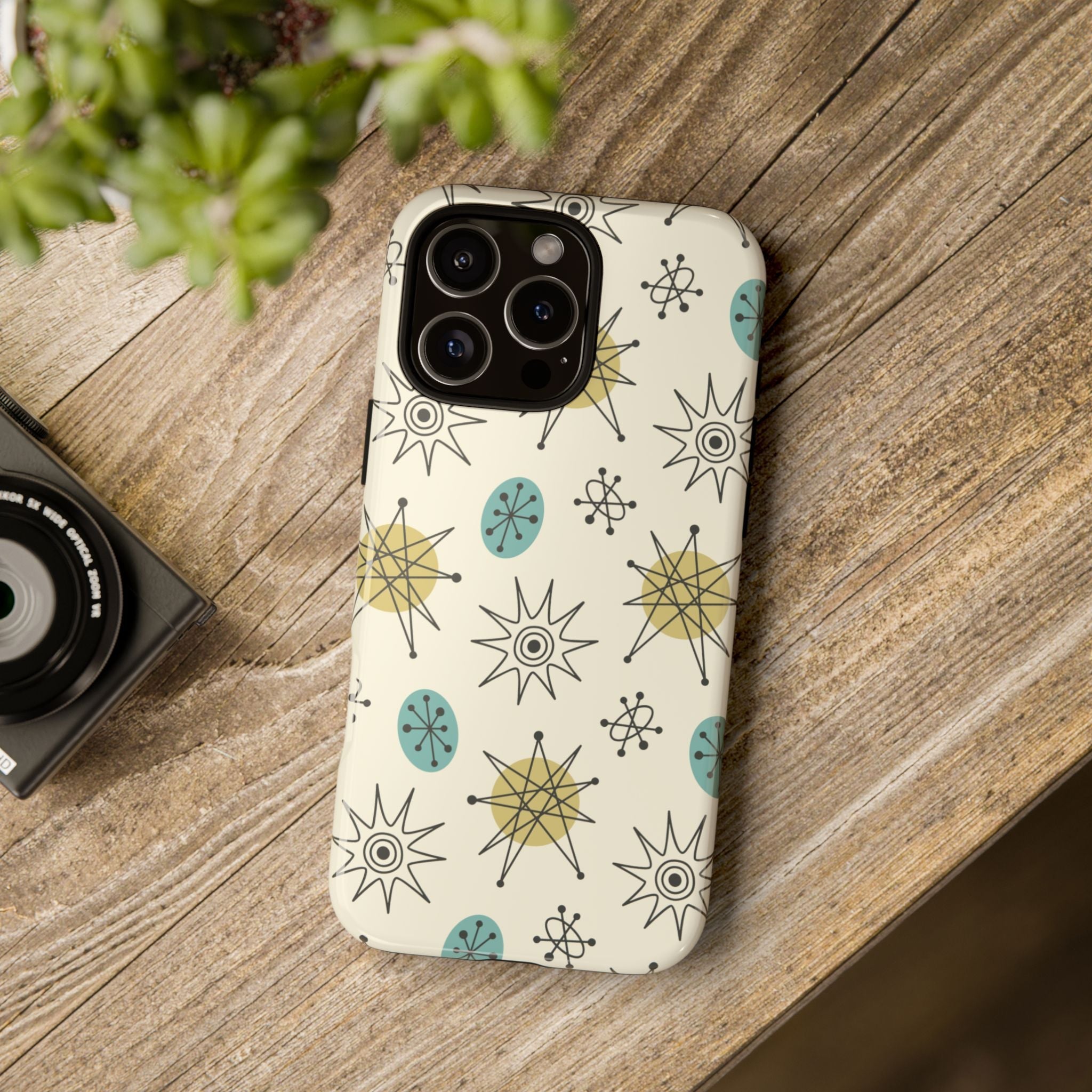 Kate McEnroe New York Franciscan Starburst Retro iPhone Case, Mid Century Modern Protective Phone CoverPhone Cases52605599350972136639