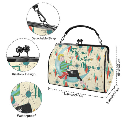 Kate McEnroe New York Franciscan Starburst Retro Vintage 50s Kiss Lock BagCrossbody BagsD3233929