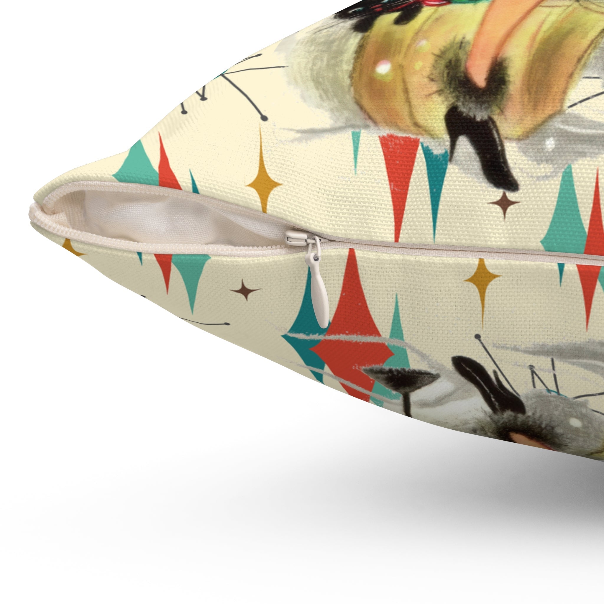 Kate McEnroe New York Franciscan Starburst Retro Vintage Kitsch Christmas Pillow, Mid Century Modern Holiday Throw CushionThrow Pillows33275795545009572431