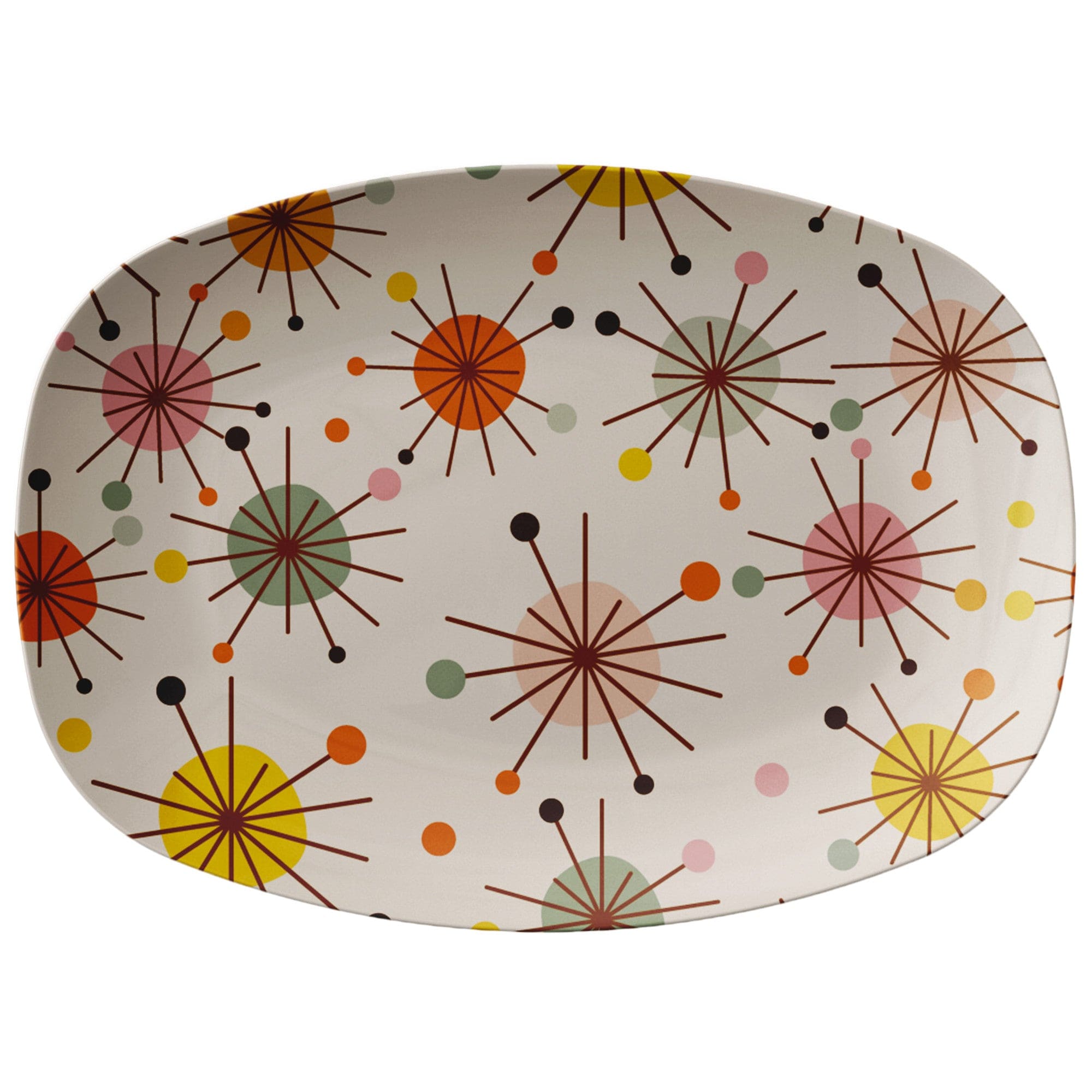Kate McEnroe New York Franciscan Starburst Serving Platter, Mid Century Modern, Vintage Style, Retro KitchenwareServing PlattersP23 - PCH - FSB - 65