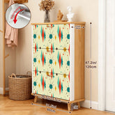 Kate McEnroe New York Franciscan Starburst Shoe Cabinet, Mid Century Modern 3-Tier Storage, Retro Diamond Starburst Entryway OrganizerShoe StorageNZhoyCYpOb