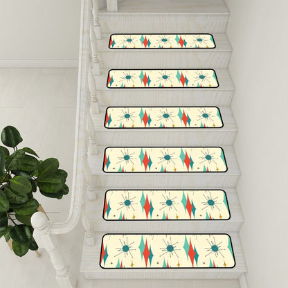 Kate McEnroe New York Franciscan Starburst Stair Treads Mid Century Modern Retro Step CoversStair TreadsmsEYfAhS7a