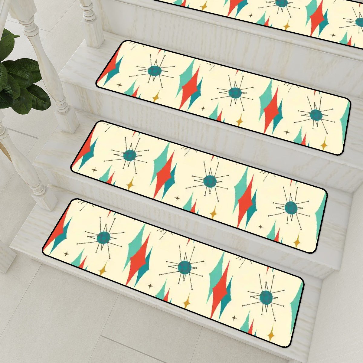 Kate McEnroe New York Franciscan Starburst Stair Treads Mid Century Modern Retro Step CoversStair TreadsmsEYfAhS7a