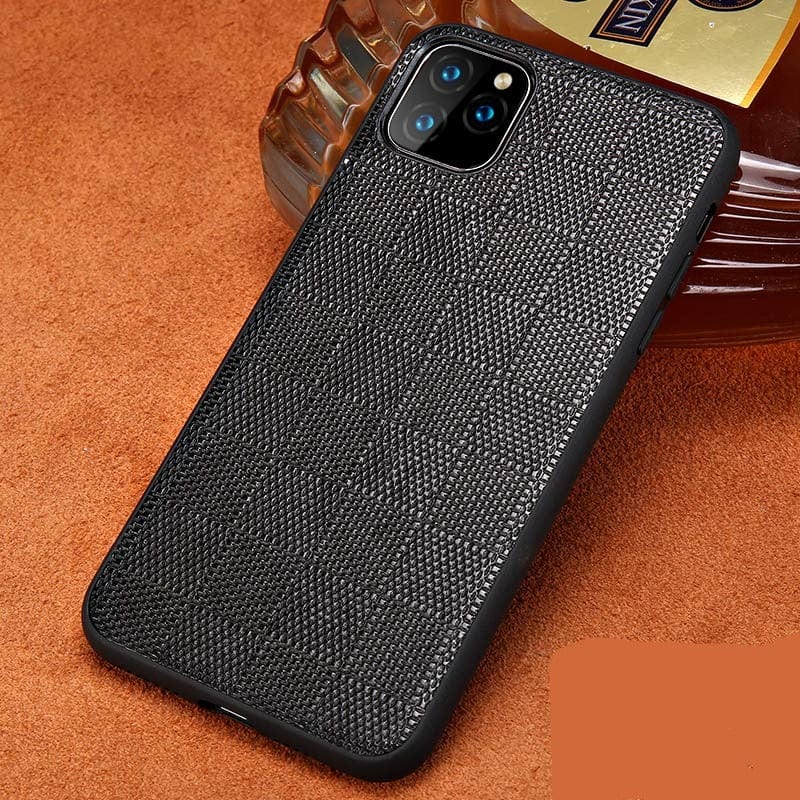 Kate McEnroe New York Genuine Lambskin Leather Phone Cover Cases For iPhone 13 series Mobile Phone Cases iPhone 13 / BLACK B4000551624721