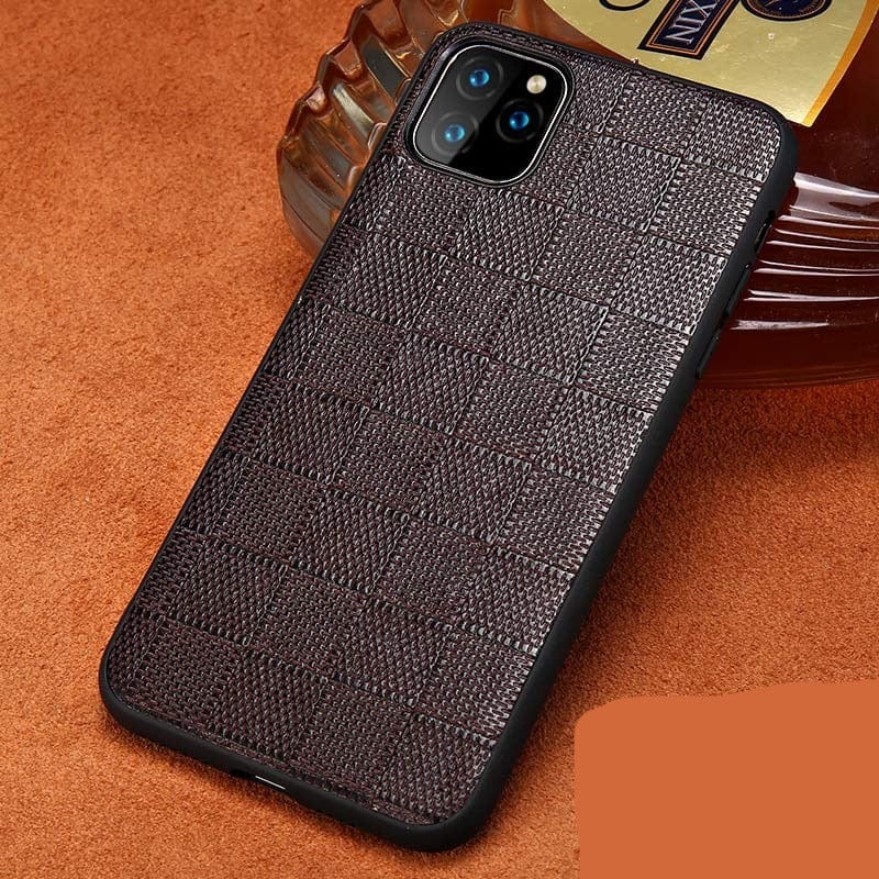 Kate McEnroe New York Genuine Lambskin Leather Phone Cover Cases For iPhone 13 series Mobile Phone Cases iPhone 13 / BROWN B4000551624721