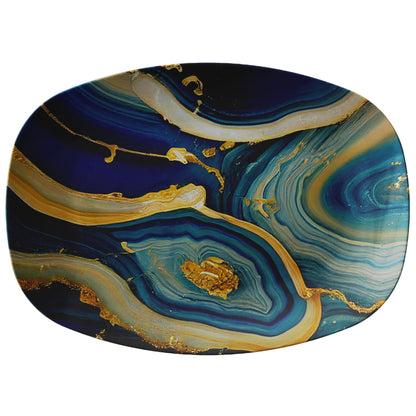 teelaunch Geode Crystal Print Serving Platter Kitchenware 9727