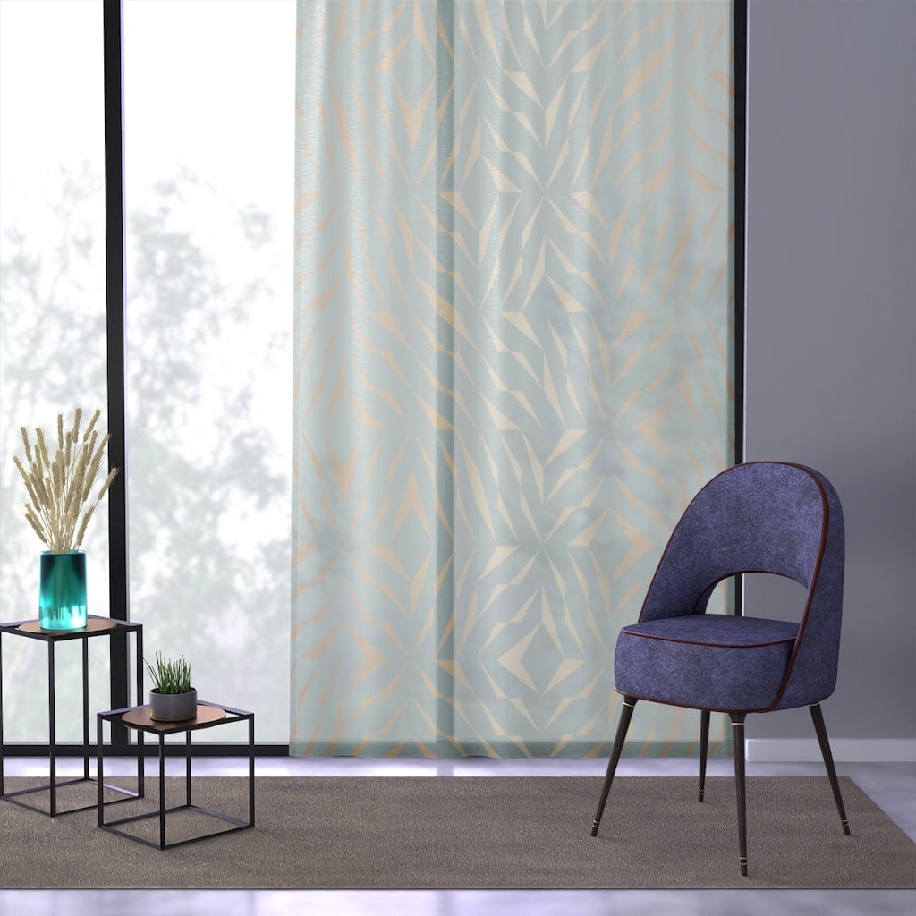 Geometric Sheer Window Curtains