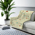 Printify Geometric Starburst Mid Century Modern Blanket - Retro Sherpa Fleece Home Decor 50" × 60" 21230665531591647872