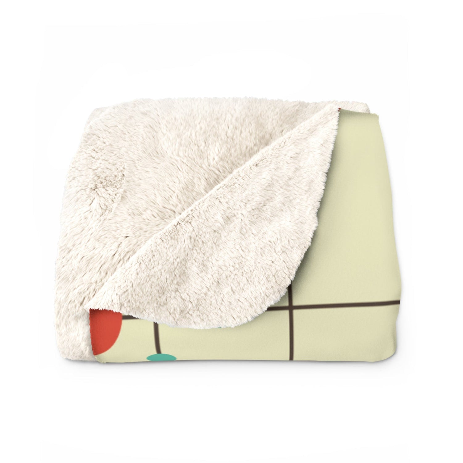Printify Geometric Starburst Mid Century Modern Blanket - Retro Sherpa Fleece Home Decor