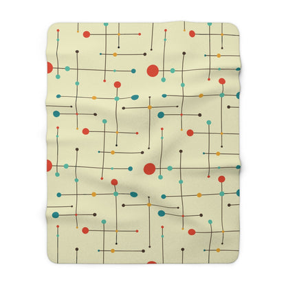 Kate McEnroe New York Geometric Starburst Mid Century Modern Blanket - Retro Sherpa FleeceBlankets84027579635213549285