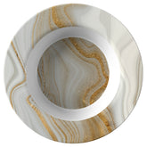 Kate McEnroe New York Golden Swirl Marble Bowl, Luxe Mid Century Modern TablewareBowls9609