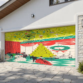 Kate McEnroe New York Grand Christmas Ballroom Dance Garage Door Banner, Mid Century Modern Holiday Party Outdoor DecorGarage Door BanneroW2f3v6Zxc