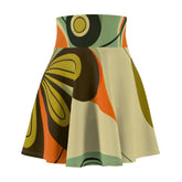 Kate McEnroe New York Groovy 60s, 70s Retro Skirt, Mid Century Modern Flower Power Disco Hipster Style Flowy Skirt - 130082223Skirts19393996718462580014