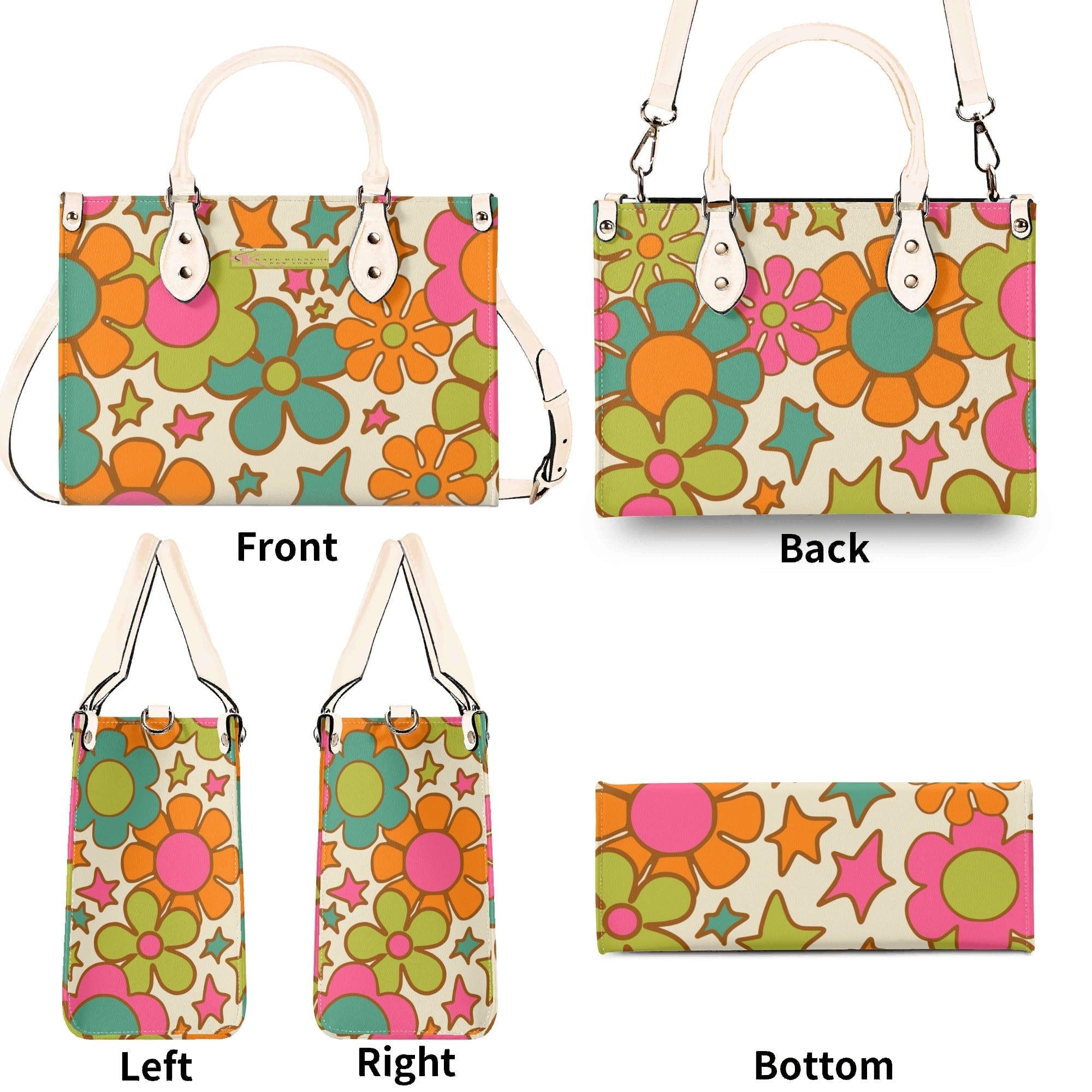 Kate McEnroe New York Groovy 60s Flower Power Handbag, Retro MCM SatchelHandbagsNGZGL7GW-1