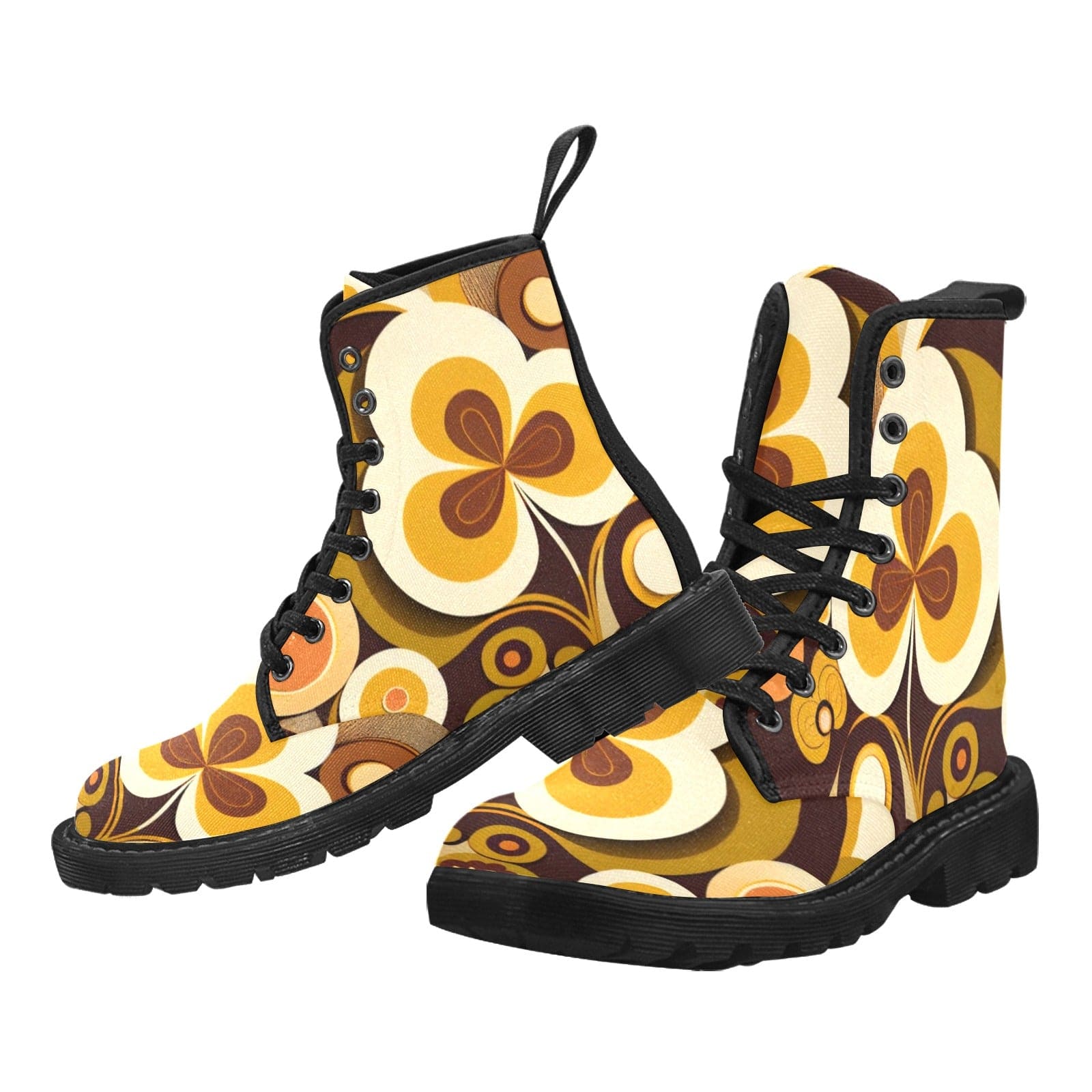 Women's cheapest Yellow Flowers Canvas Boots