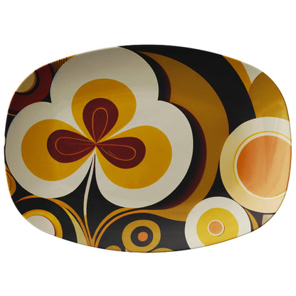 Kate McEnroe New York Groovy 60s MCM Retro Serving Platter, Flower Power Mid Century Modern Dinnerware - 133382923Serving PlattersP23 - BIG - FLR - 2