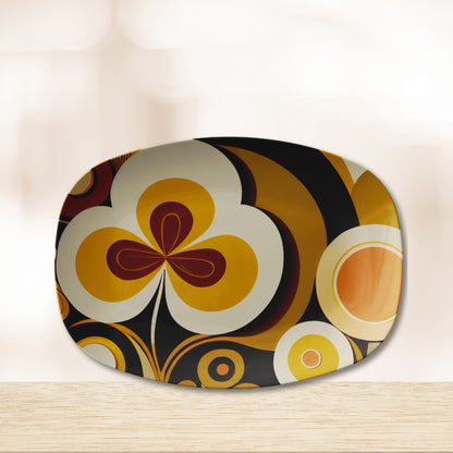 Kate McEnroe New York Groovy 60s MCM Retro Serving Platter, Flower Power Mid Century Modern Dinnerware - 133382923Serving PlattersP23 - BIG - FLR - 2