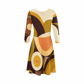 Kate McEnroe New York Groovy 60s Mid Mod 3/4 Sleeve SundressDressesDG1548363DXH774D