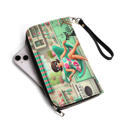 Kate McEnroe New York Groovy 60s Retro Mod Girl Kitschy Atomic Cat MCM WalletWalletsW0Z78O1W-1