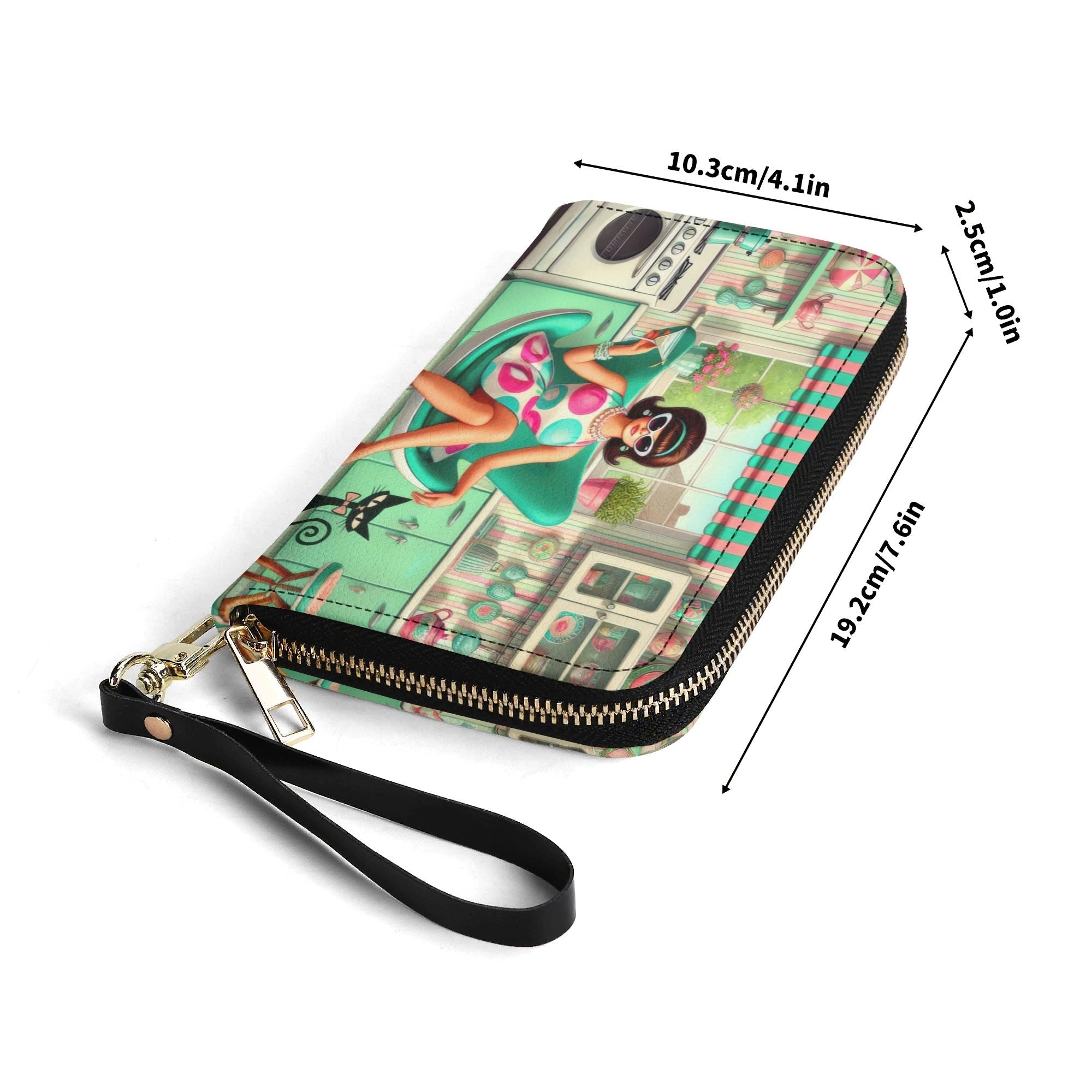 Kate McEnroe New York Groovy 60s Retro Mod Girl Kitschy Atomic Cat MCM WalletWalletsW0Z78O1W-2
