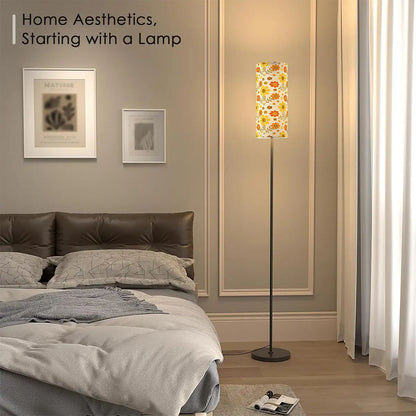 Kate McEnroe New York Groovy 70s Daisy Retro Floral Slim Floor Lamp, Mid Century Modern Lighting AccentSlim Floor LampsJpASjiCAEF