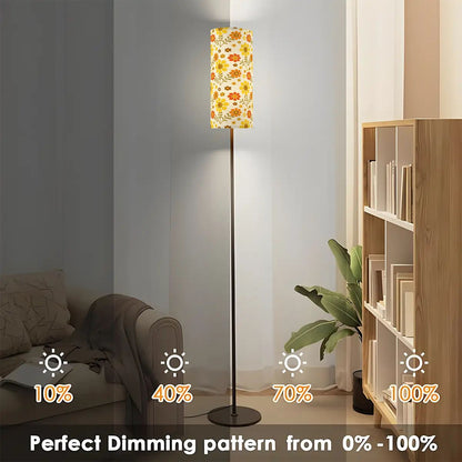 Kate McEnroe New York Groovy 70s Daisy Retro Floral Slim Floor Lamp, Mid Century Modern Lighting AccentSlim Floor LampsJpASjiCAEF