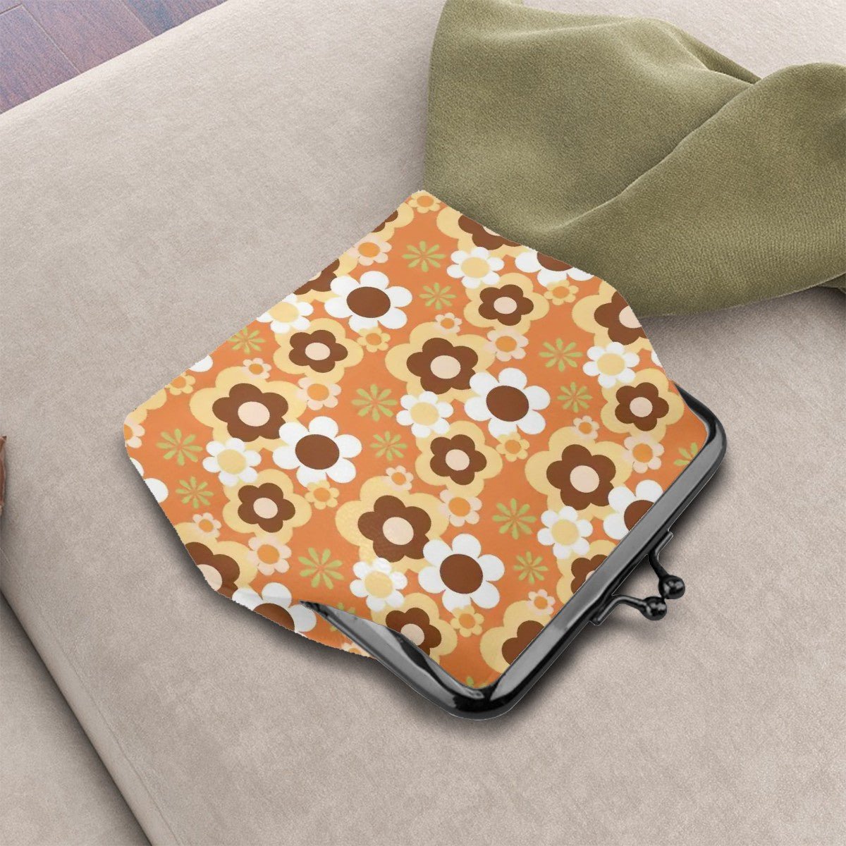 Kate McEnroe New York Groovy 70s Flower Power Retro Daisy Kiss Lock Clasp Coin PurseCoin PursesEH6MZHIIx1