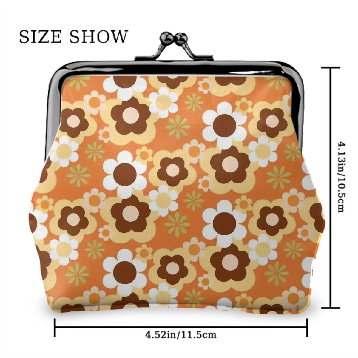 Kate McEnroe New York Groovy 70s Flower Power Retro Daisy Kiss Lock Clasp Coin PurseCoin PursesEH6MZHIIx1