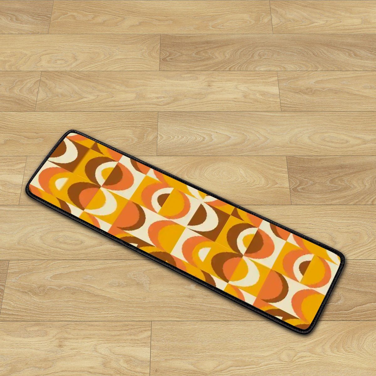 Kate McEnroe New York Groovy 70s Geometric Stair Treads, Retro Orange Brown Non Slip Step MatStair Treadsx65gZfQKiv