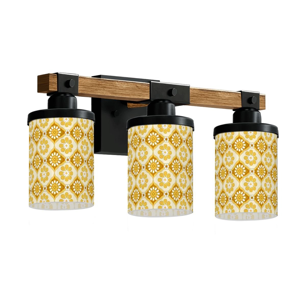 Kate McEnroe New York Groovy 70s Mid Century Modern Daisy Vanity Light, Retro Hippie Floral Bathroom FixtureVanity Light FixturesRdLCyoyMdm