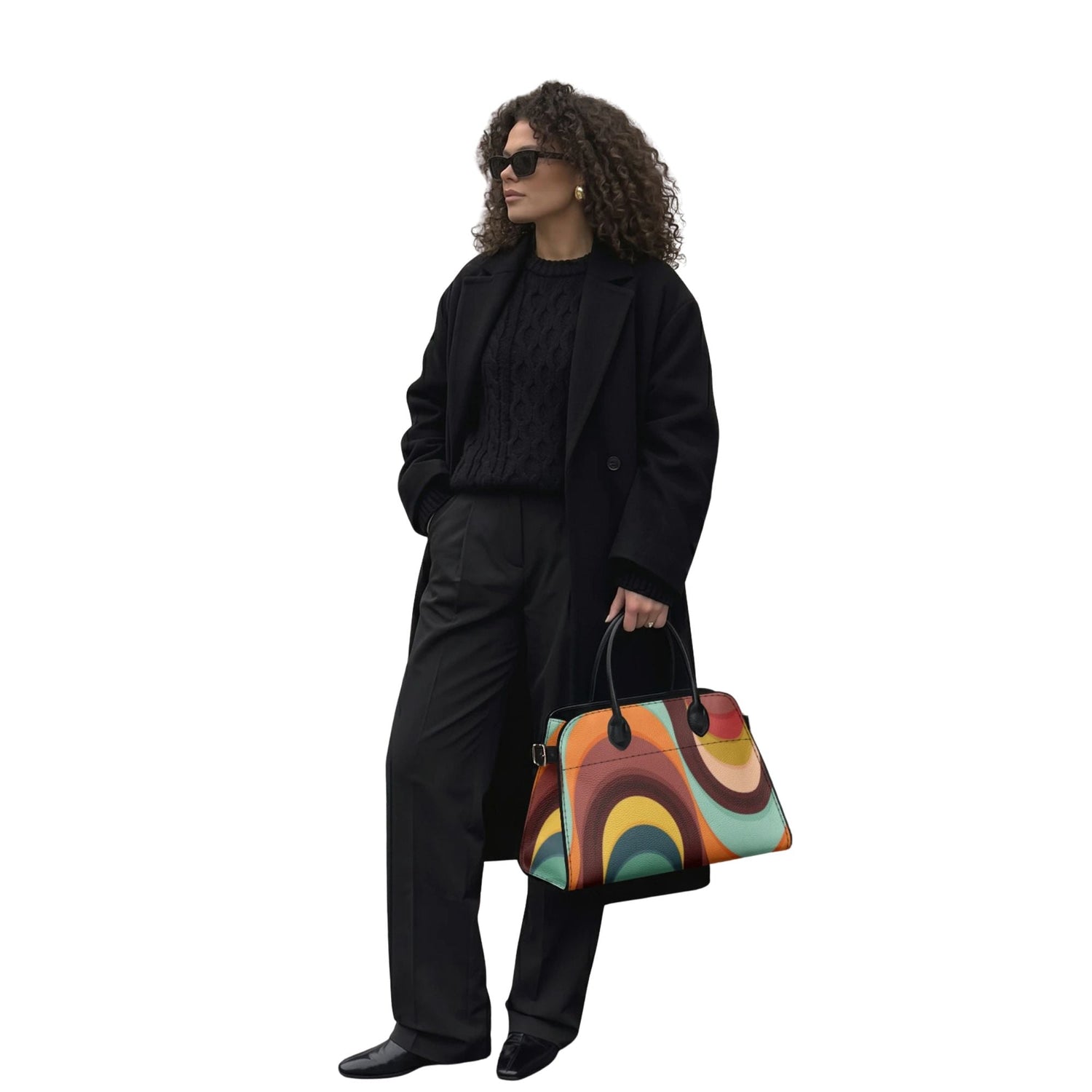 Kate McEnroe New York Groovy 70s Mid Century Modern Psychedelic Orbs Satchel HandbagHandbagsa45r38nc_001