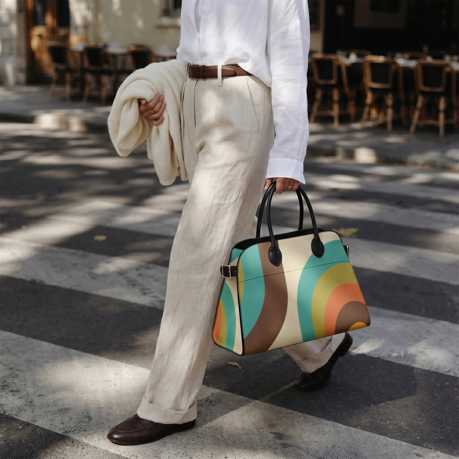 Kate McEnroe New York Groovy 70s Mid Century modern Retro Satchel HandbagHandbagsbakmj7e2_001