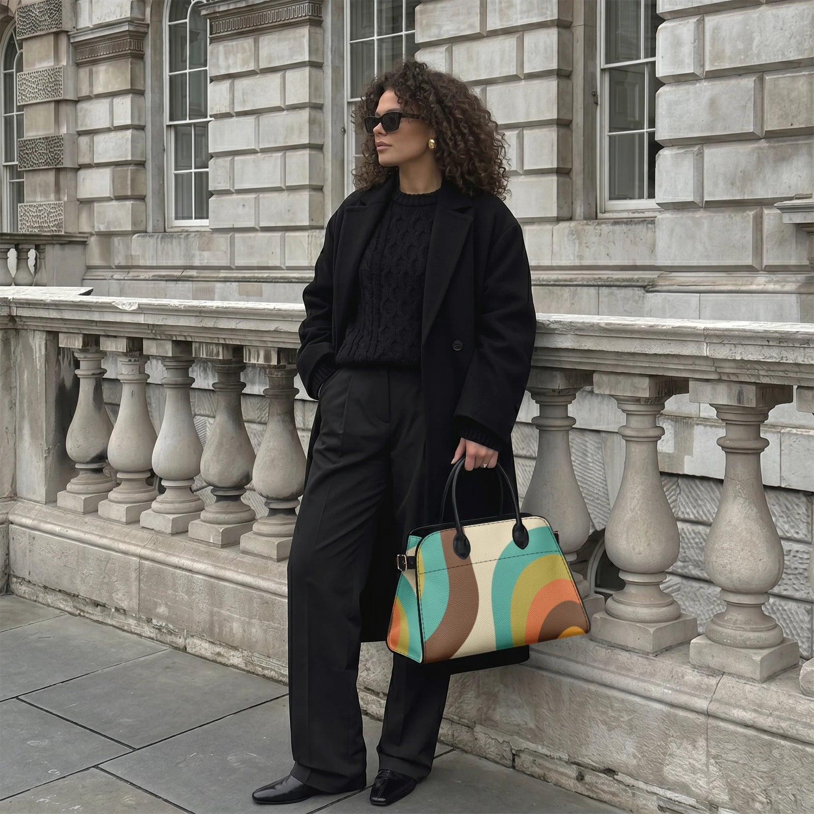 Kate McEnroe New York Groovy 70s Mid Century modern Retro Satchel HandbagHandbagsbakmj7e2_001