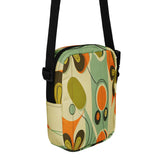 Kate McEnroe New York Groovy 70s Mod Floral Crossbody Bag, Retro Mid Century Modern Sling BagCrossbody Bags8641670_19256