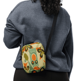 Kate McEnroe New York Groovy 70s Mod Floral Crossbody Bag, Retro Mid Century Modern Sling BagCrossbody Bags8641670_19256