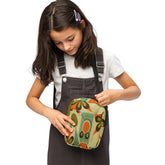 Kate McEnroe New York Groovy 70s Mod Floral Crossbody Bag, Retro Mid Century Modern Sling BagCrossbody Bags8641670_19256