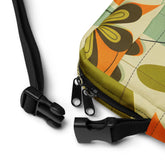 Kate McEnroe New York Groovy 70s Mod Floral Crossbody Bag, Retro Mid Century Modern Sling BagCrossbody Bags8641670_19256