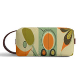 Kate McEnroe New York Groovy 70s Mod Floral Makeup Bag, Retro Mid Century Modern Dopp KitCosmetic & Toiletry BagsWJ2D867W-1