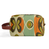 Kate McEnroe New York Groovy 70s Mod Floral Makeup Bag, Retro Mid Century Modern Dopp KitCosmetic & Toiletry BagsWJ2D867W-1