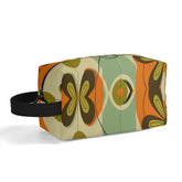 Kate McEnroe New York Groovy 70s Mod Floral Makeup Bag, Retro Mid Century Modern Dopp KitCosmetic & Toiletry BagsWJ2D867W-1