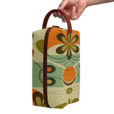 Kate McEnroe New York Groovy 70s Mod Floral Makeup Bag, Retro Mid Century Modern Dopp KitCosmetic & Toiletry BagsWJ2D867W-1