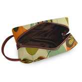 Kate McEnroe New York Groovy 70s Mod Floral Makeup Bag, Retro Mid Century Modern Dopp KitCosmetic & Toiletry BagsWJ2D867W-1