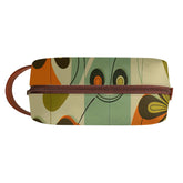 Kate McEnroe New York Groovy 70s Mod Floral Makeup Bag, Retro Mid Century Modern Dopp KitCosmetic & Toiletry BagsWJ2D867W-1
