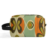 Kate McEnroe New York Groovy 70s Mod Floral Makeup Bag, Retro Mid Century Modern Dopp KitCosmetic & Toiletry BagsWJ2D867W-2