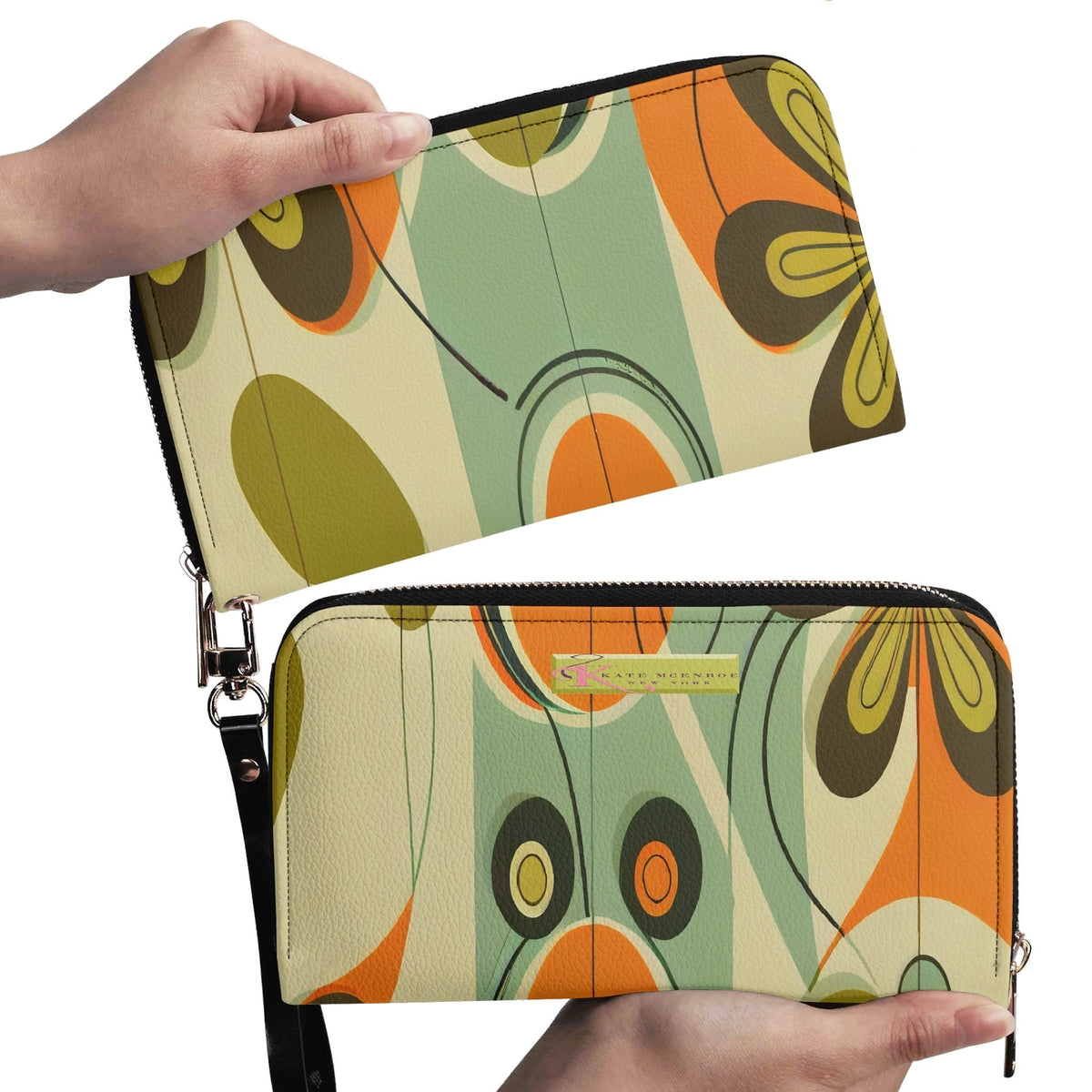 Kate McEnroe New York Groovy 70s Mod Floral Womens Wallet, Retro Mid Century ModernWalletsNKQX7E6N-1
