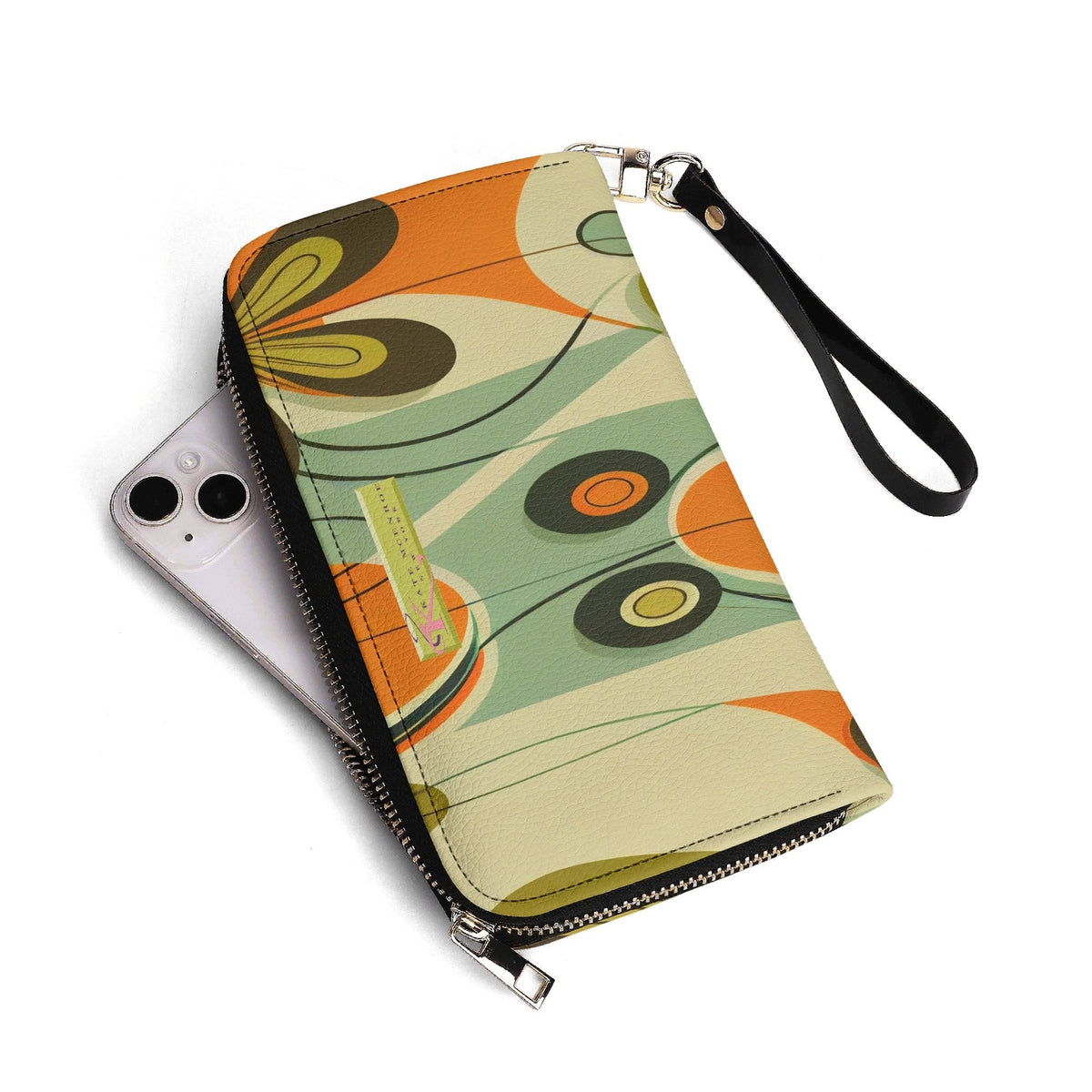 Kate McEnroe New York Groovy 70s Mod Floral Womens Wallet, Retro Mid Century ModernWalletsNKQX7E6N-1