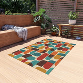 Kate McEnroe New York Groovy 70s Mod Geometric Mid Century Modern Outdoor Patio RugRugs11640553590770667015